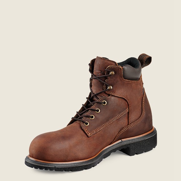 Red Wing Work Boots Brown - Mens Dynaforce® - 6-inch Waterproof Soft Toe - 8725-ISFZR
